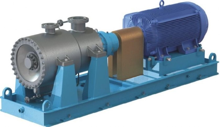HORIZONTAL, BB5 AXIALLY SPLIT CASING SEALLESS MULTISTAGE CENTRIFUGAL PUMP API 685 Pumpe mit Magnetkupplung